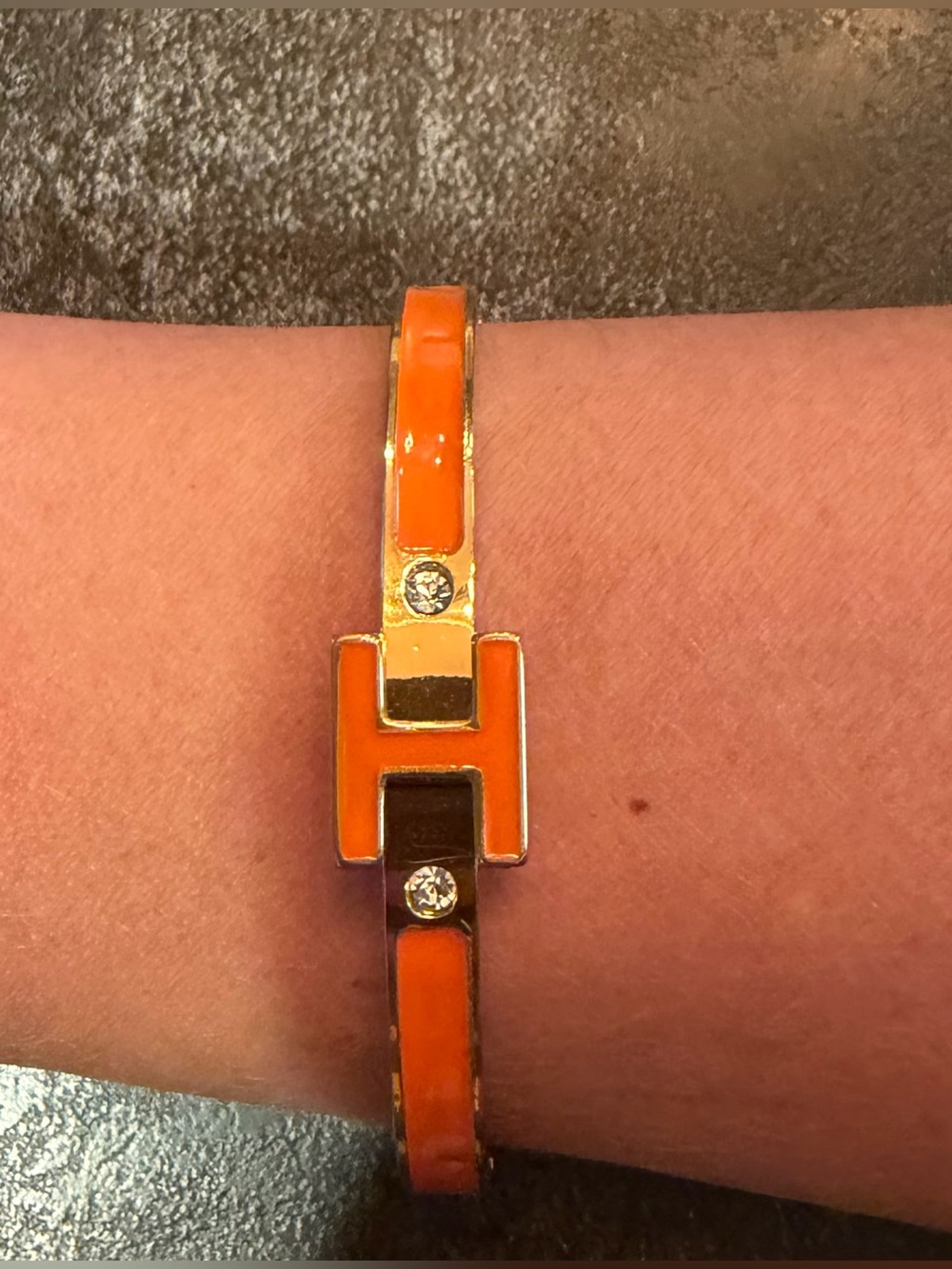 H Orange Bangle Bracelet